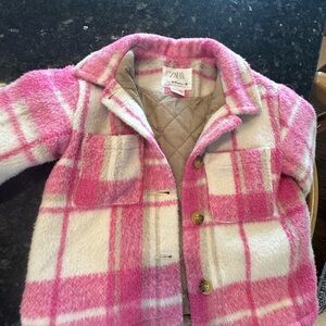 Zara Beige and Pink Quilted Jacket